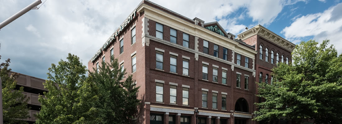 Exterior of the Skelton Taintor & Abbott building in Auburn, Maine